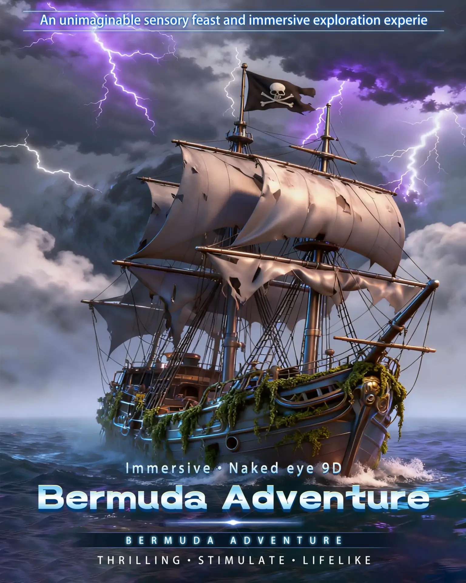 WowflyCinema 8K CGI VR Flying Theater Film Bermuda Adventure