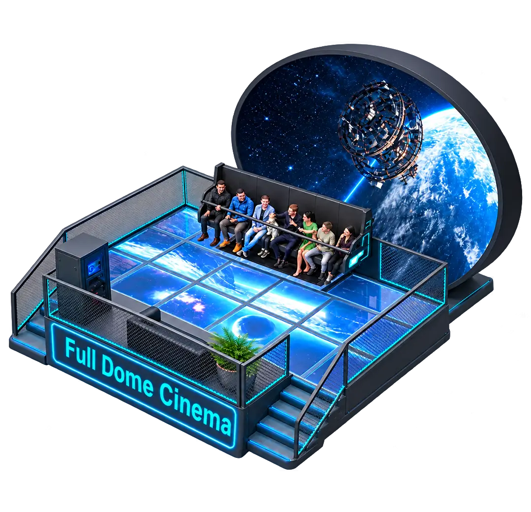 Commercial Dome Cinema 360-degree immersive visual experience system and VR amusement equipment by wowflycinema